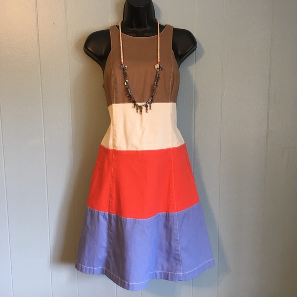 WORTH Colorblock Classic Dress, Sz 6 - Picture 2 of 8